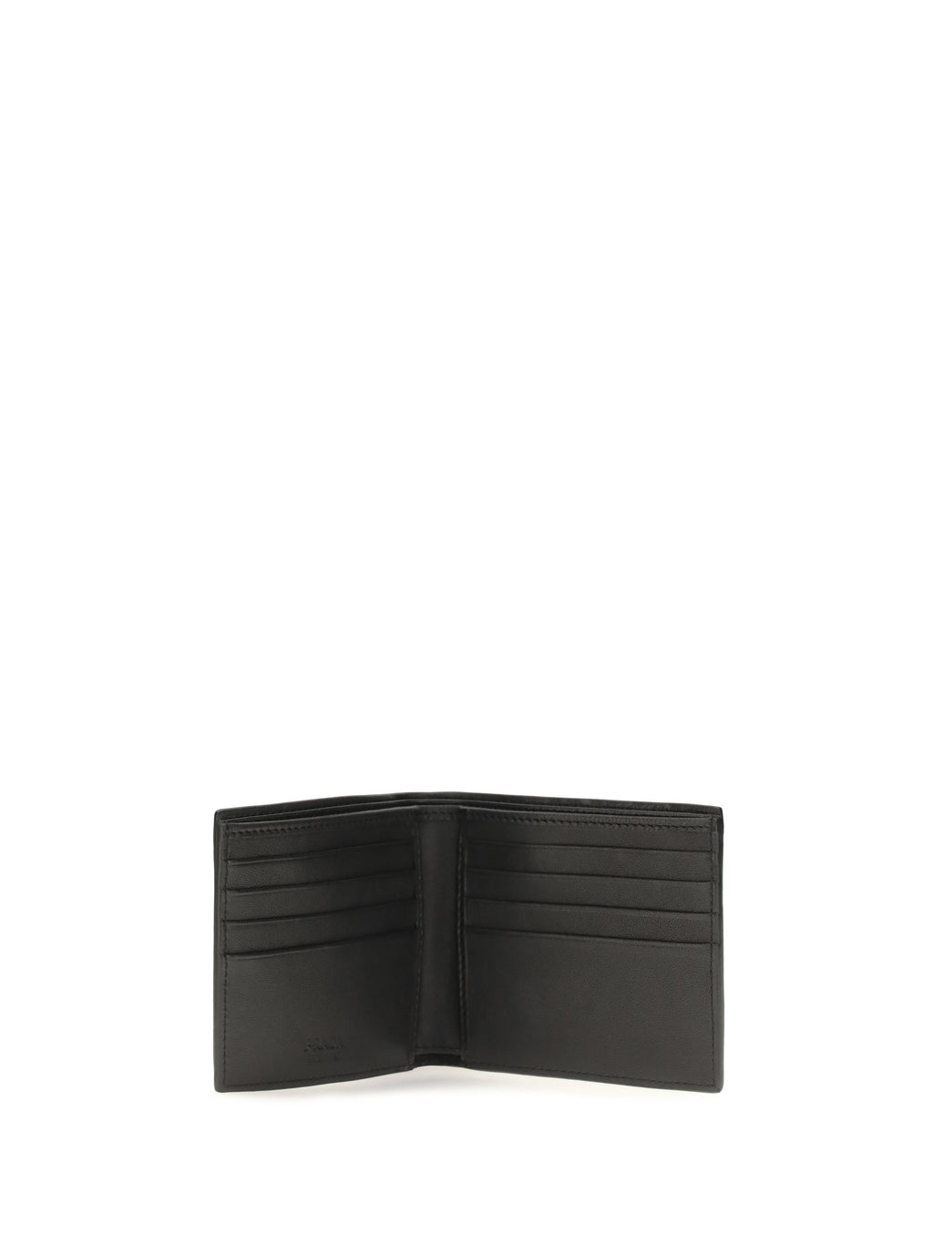 Prada Antiqued Calfskin Wallet — Black