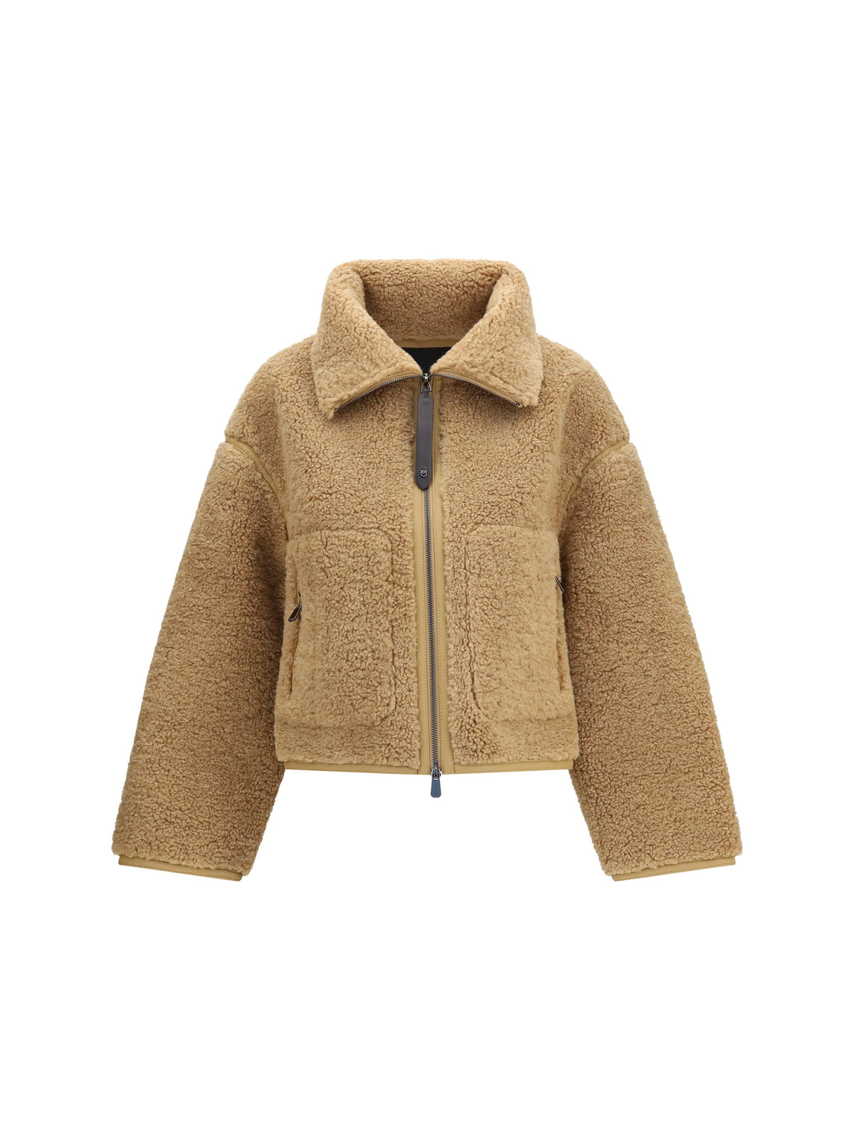 Pinko Eco Shearling Jacket — Beige