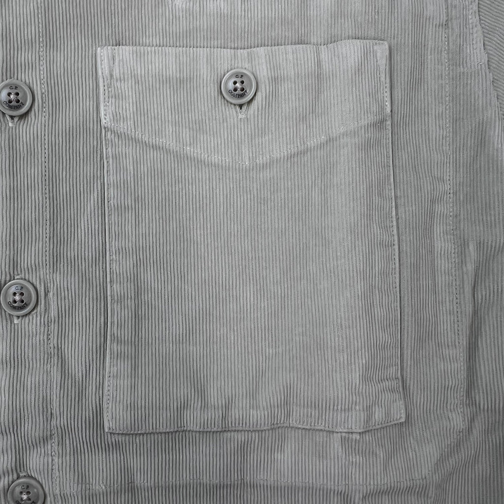 CP Company Corduroy Overshirt - Silver Birch