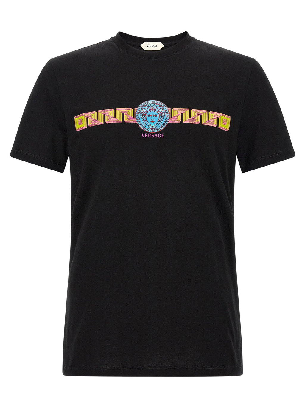 Versace Medusa-Print Cotton T-shirt — Black