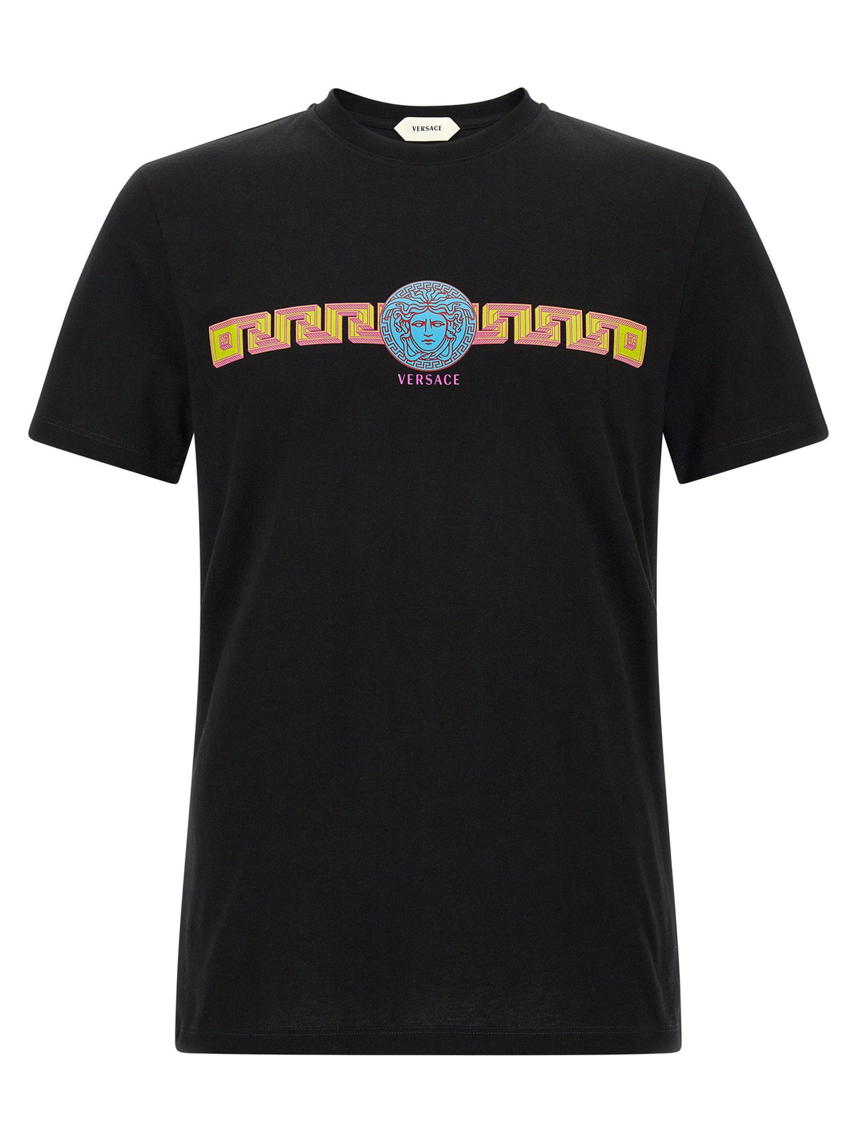 Versace Medusa-Print Cotton T-shirt — Black