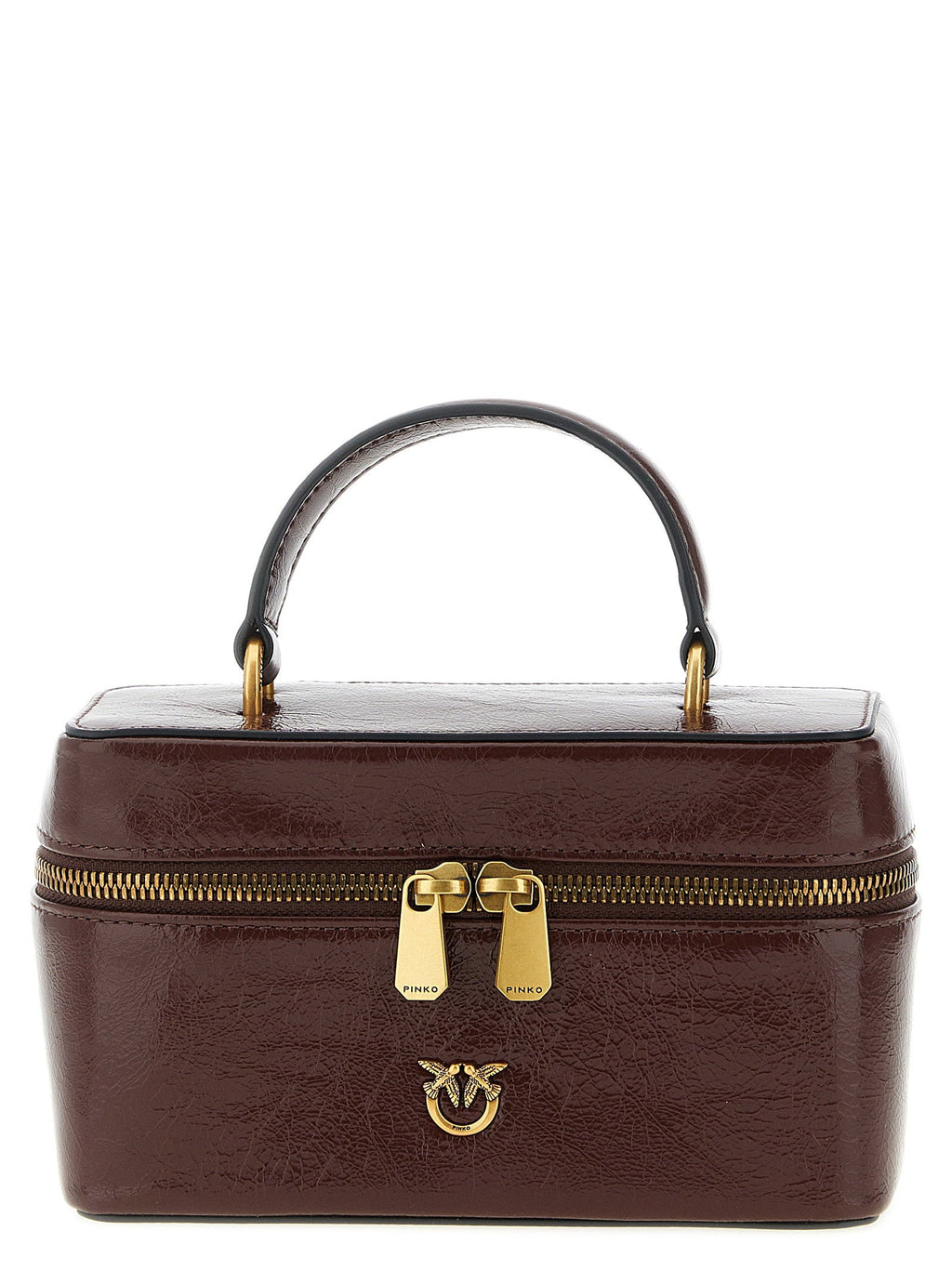 Pinko Vanity Top Handle Bag — Burgundy