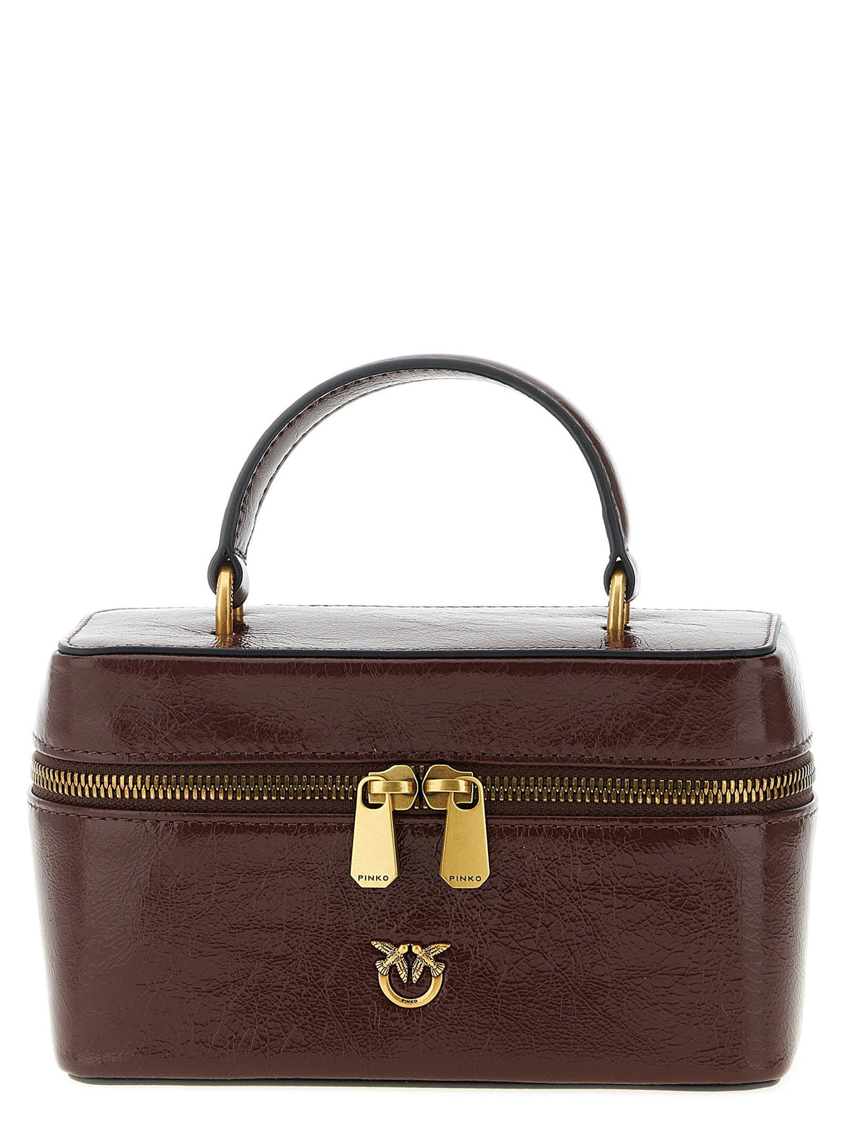 Pinko Vanity Top Handle Bag — Burgundy