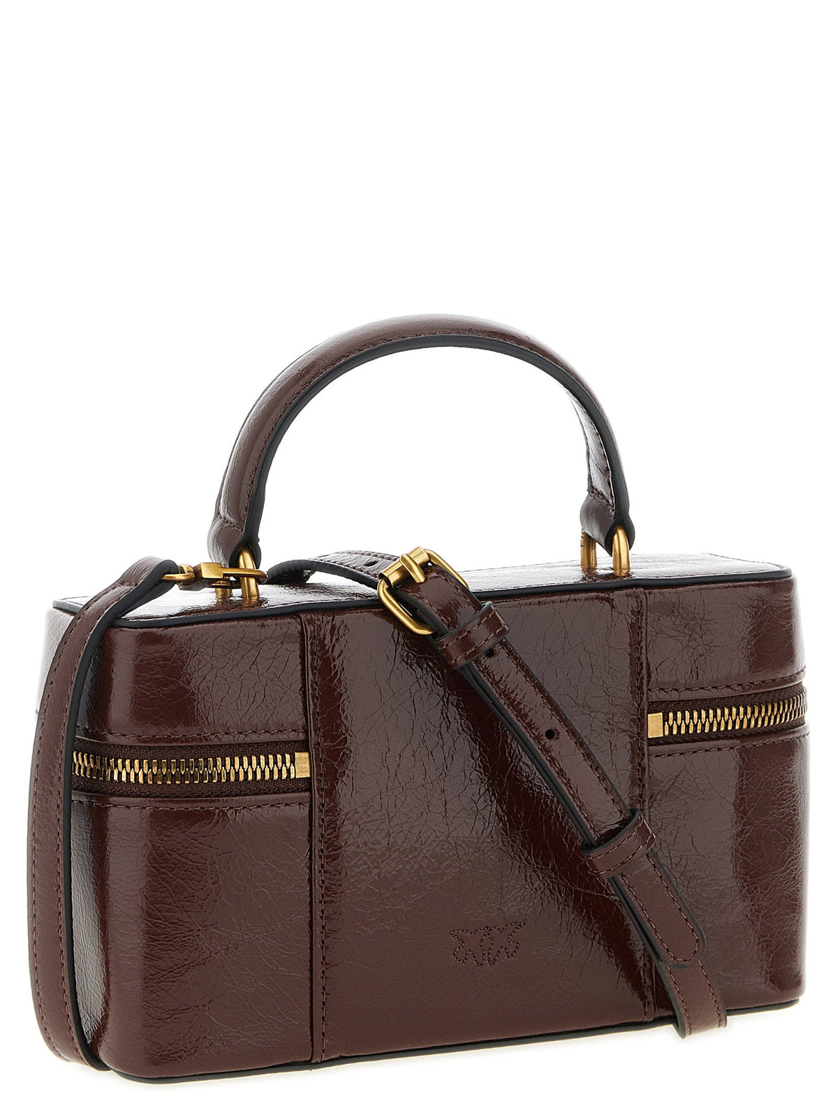 Pinko Vanity Top Handle Bag — Burgundy