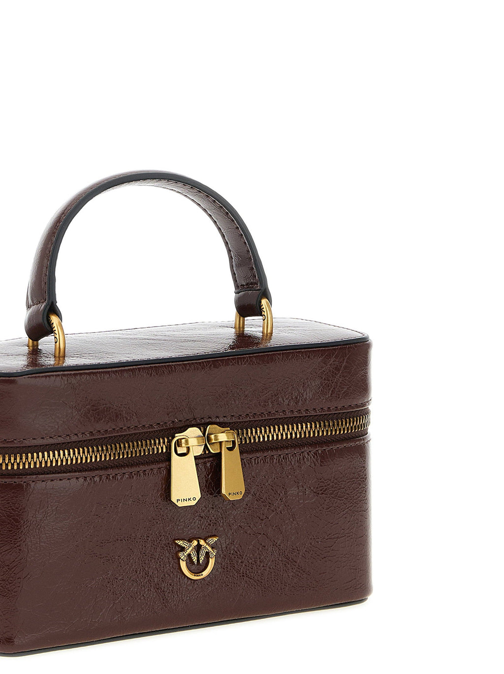 Pinko Vanity Top Handle Bag — Burgundy