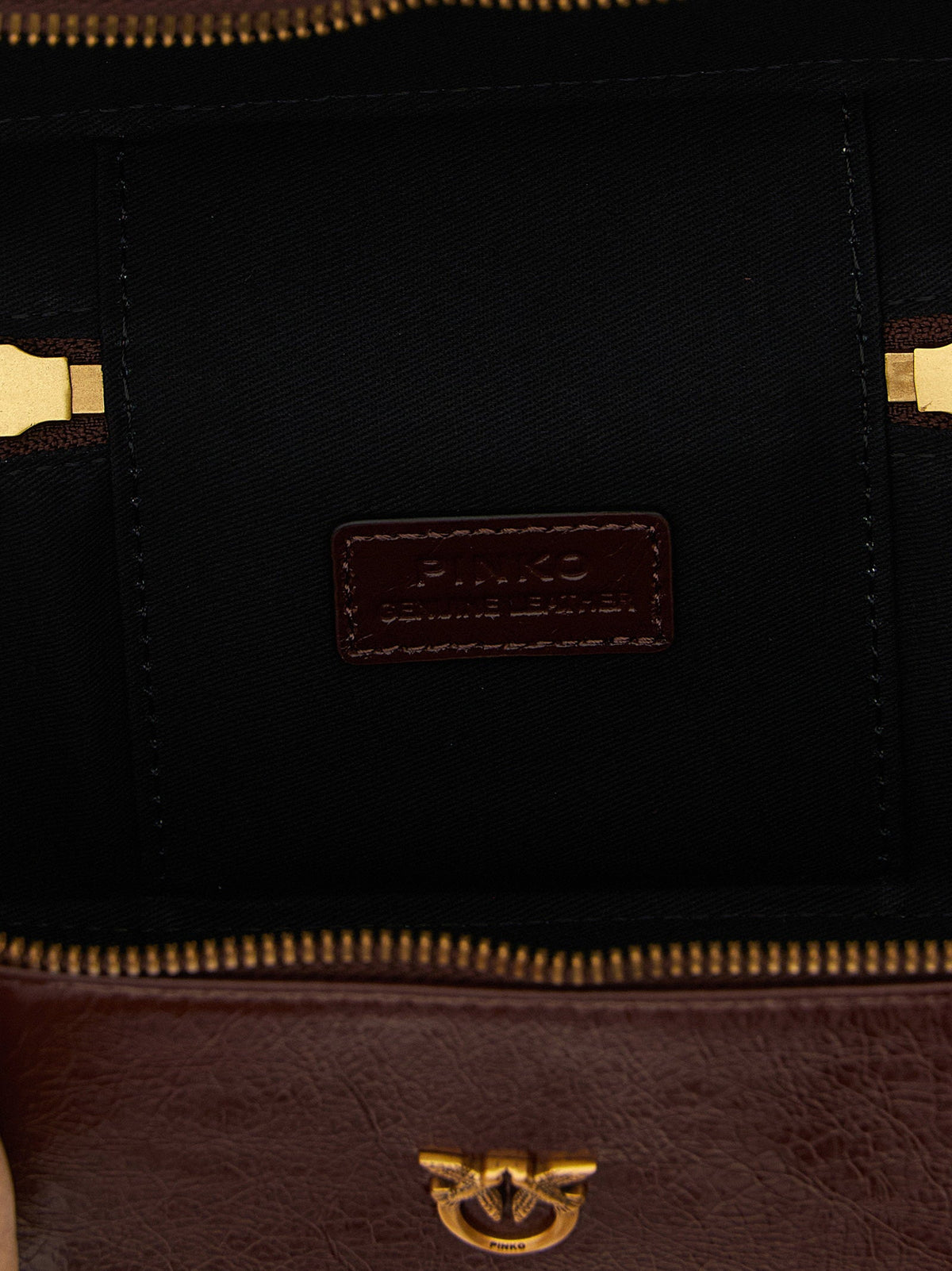 Pinko Vanity Top Handle Bag — Burgundy