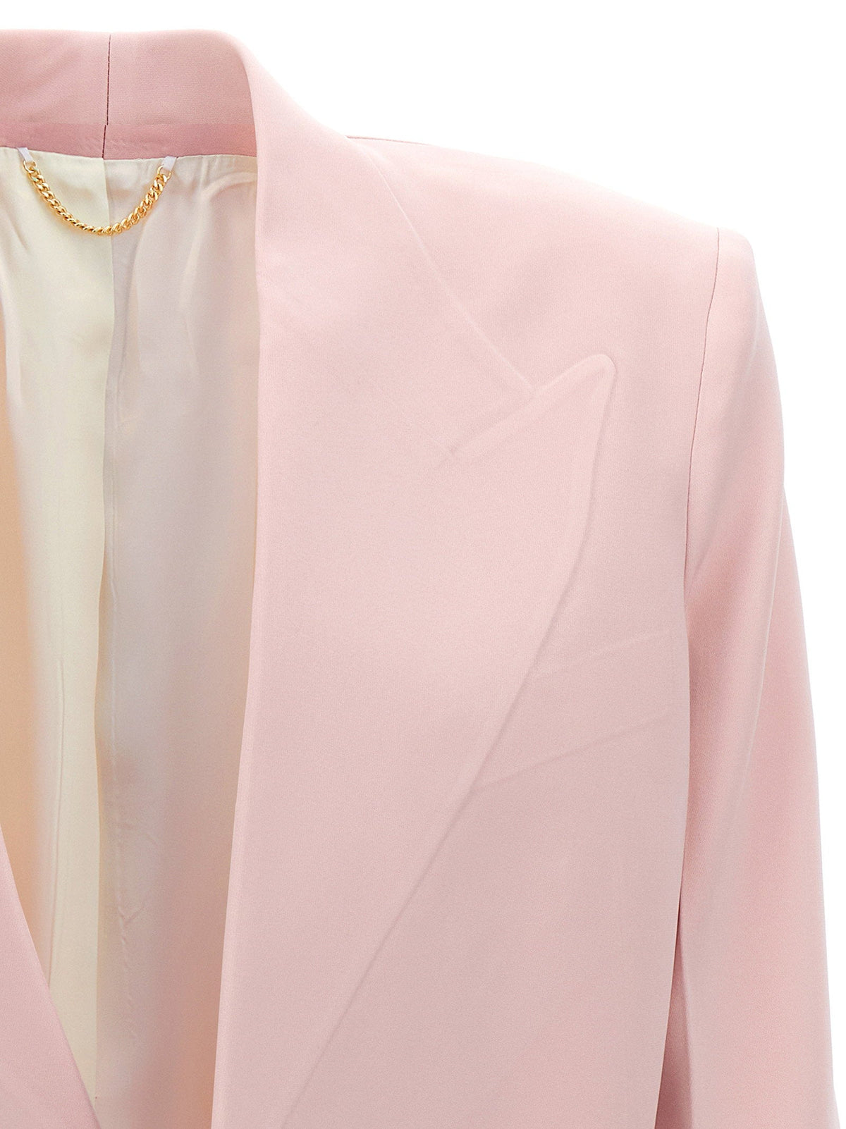 Victoria Beckham Single-Breasted Viscose Blend Blazer — Pink
