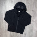 CP Company Raised Fleece Goggle Hoodie - Black