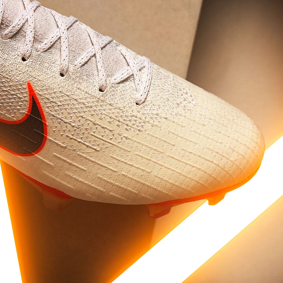 Nike Mercurial Superfly VI Elite FG - White/Metallic Cool Grey/Total Orange