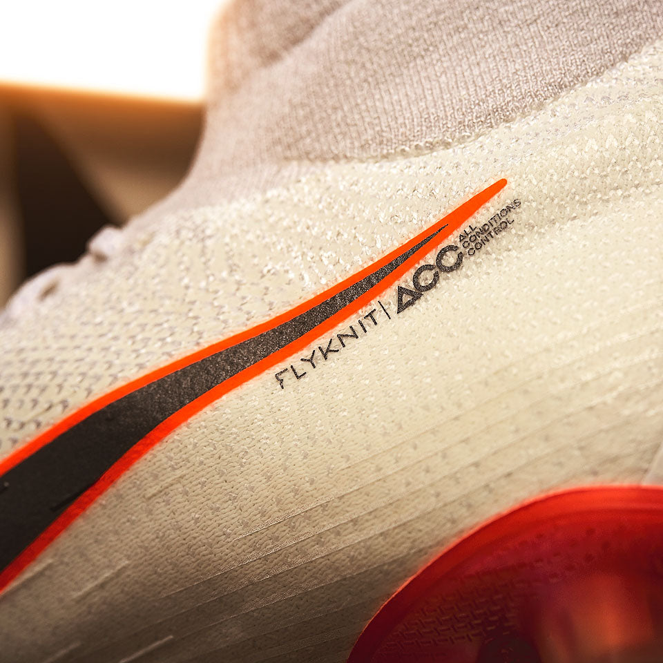 Nike Mercurial Superfly VI Elite FG - White/Metallic Cool Grey/Total Orange