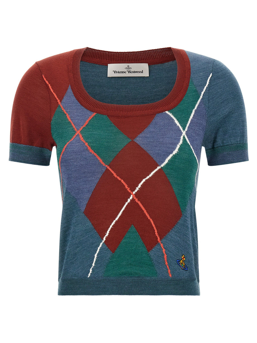 Vivienne Westwood Argyle Jacquard Sweater — Teal