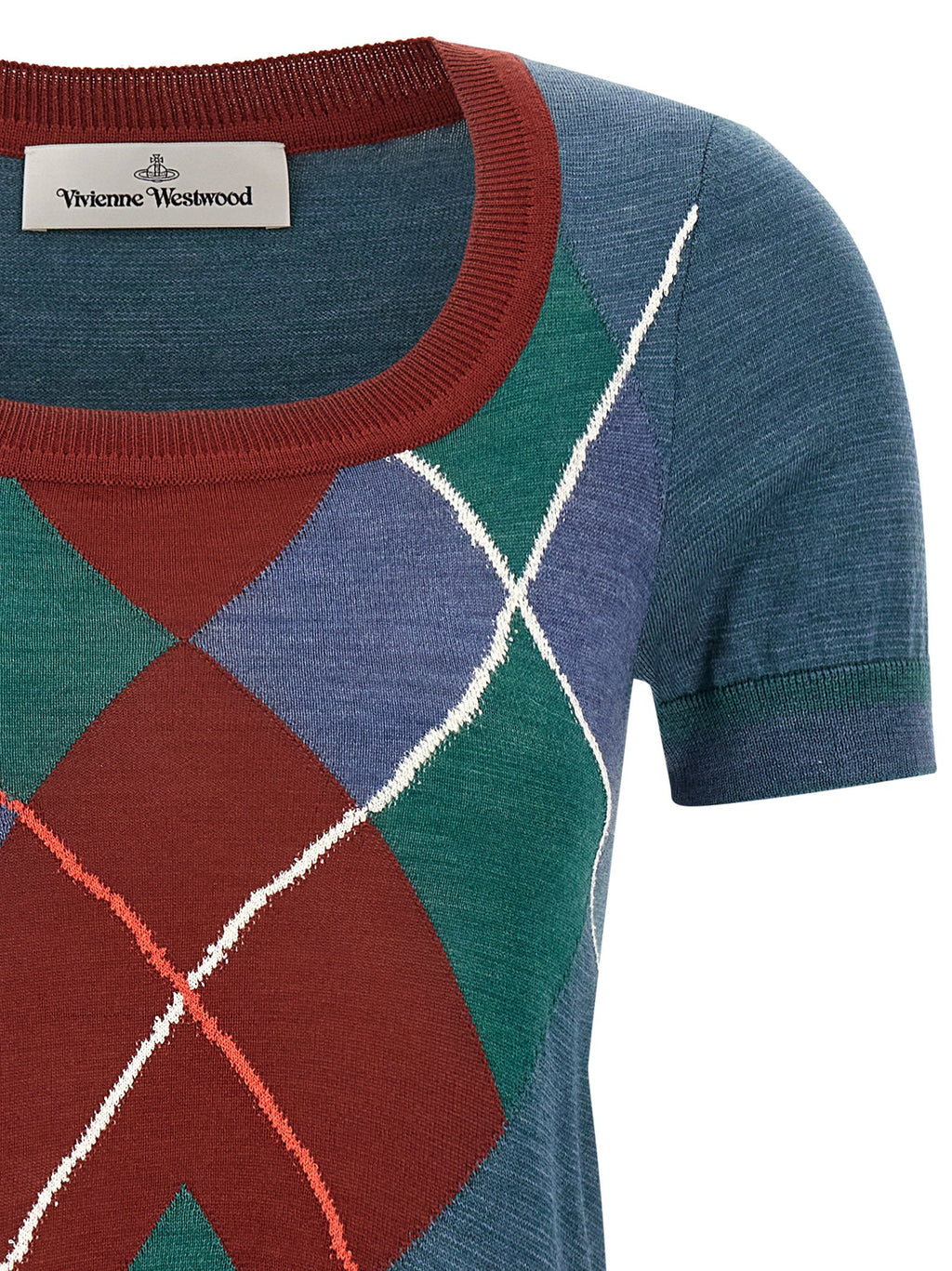 Vivienne Westwood Argyle Jacquard Sweater — Teal