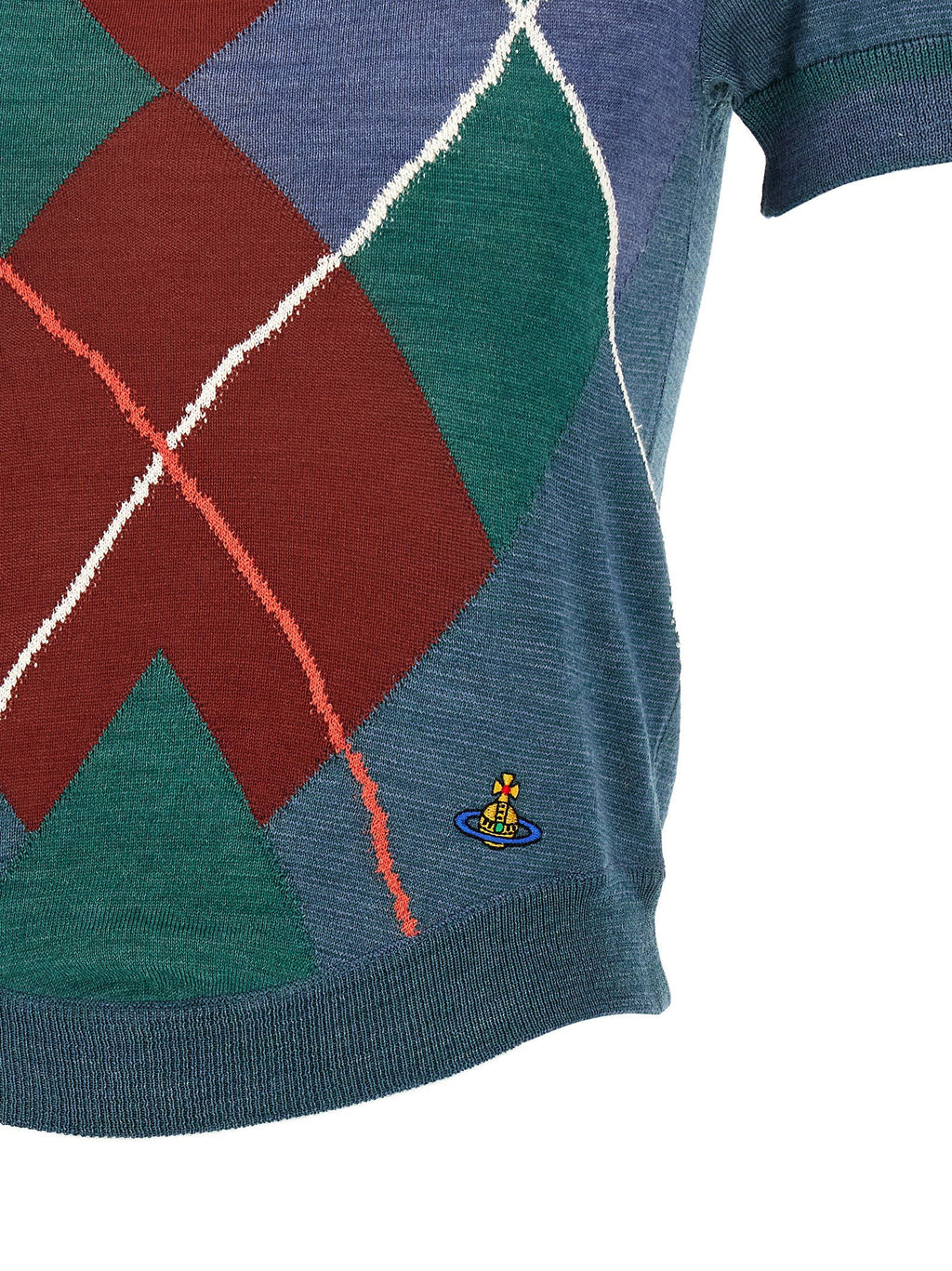 Vivienne Westwood Argyle Jacquard Sweater — Teal