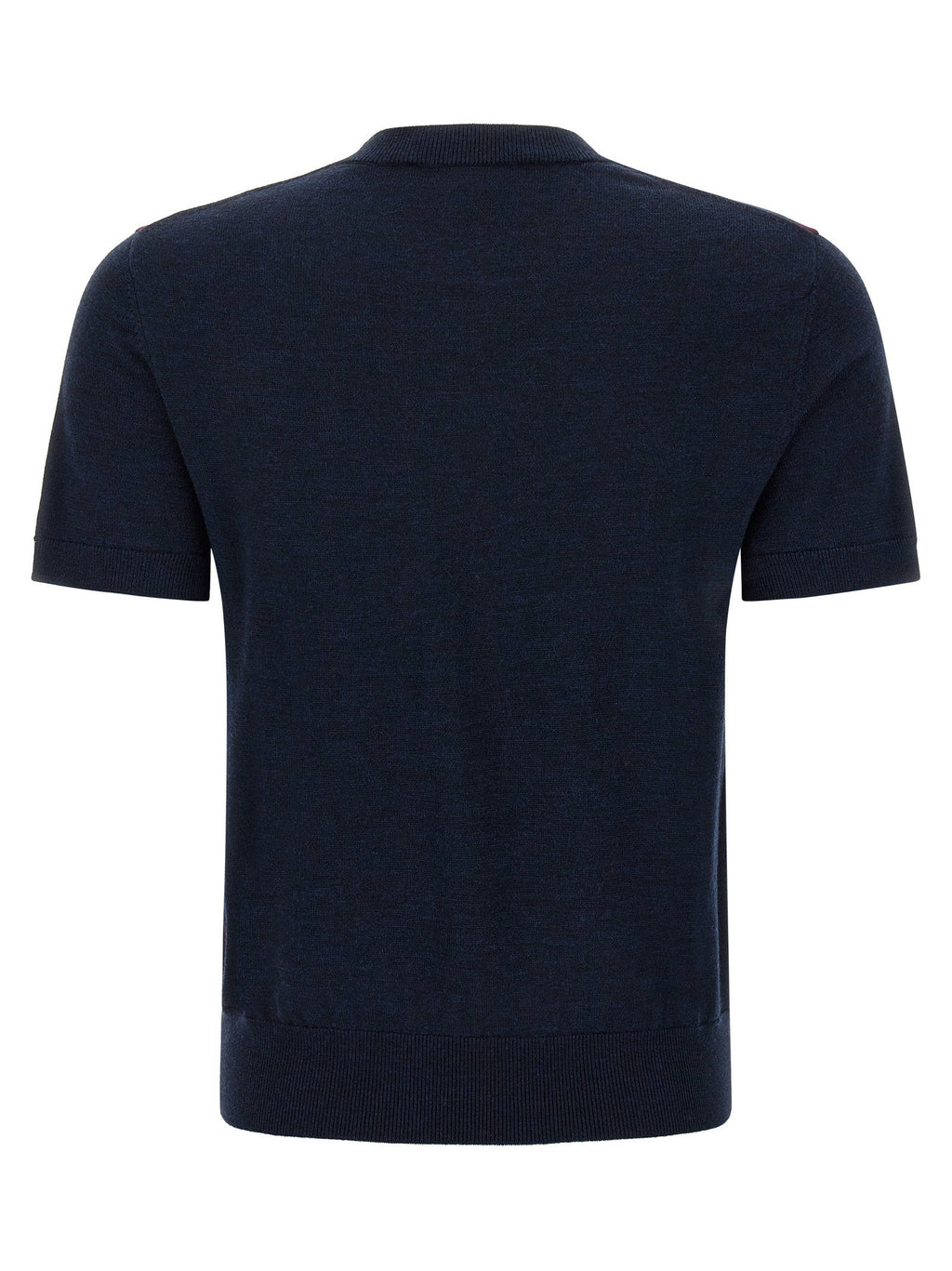 Tory Burch Argyle Knit Sweater — Navy