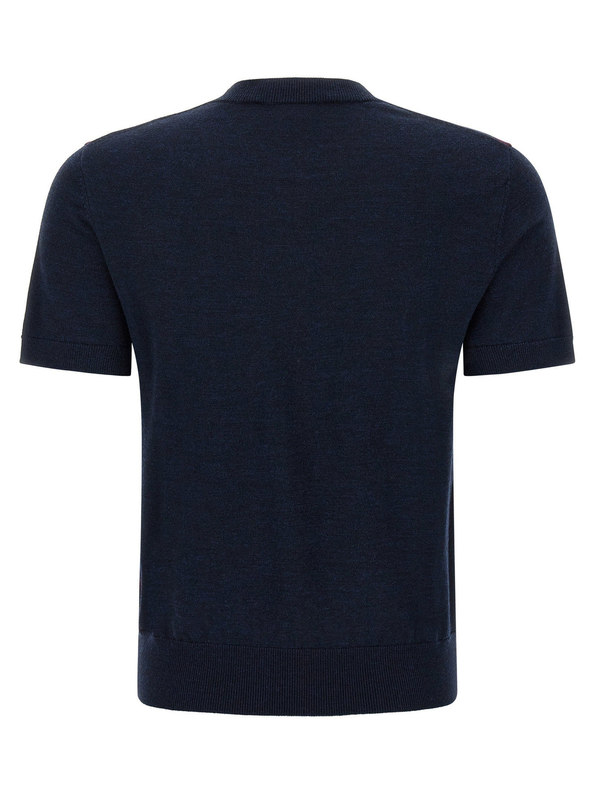 Tory Burch Argyle Knit Sweater — Navy