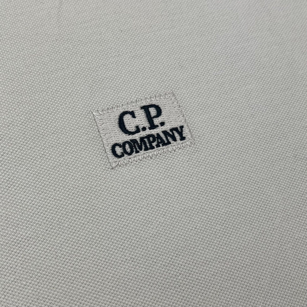 CP Company Piquet Polo Shirt - Silver Birch