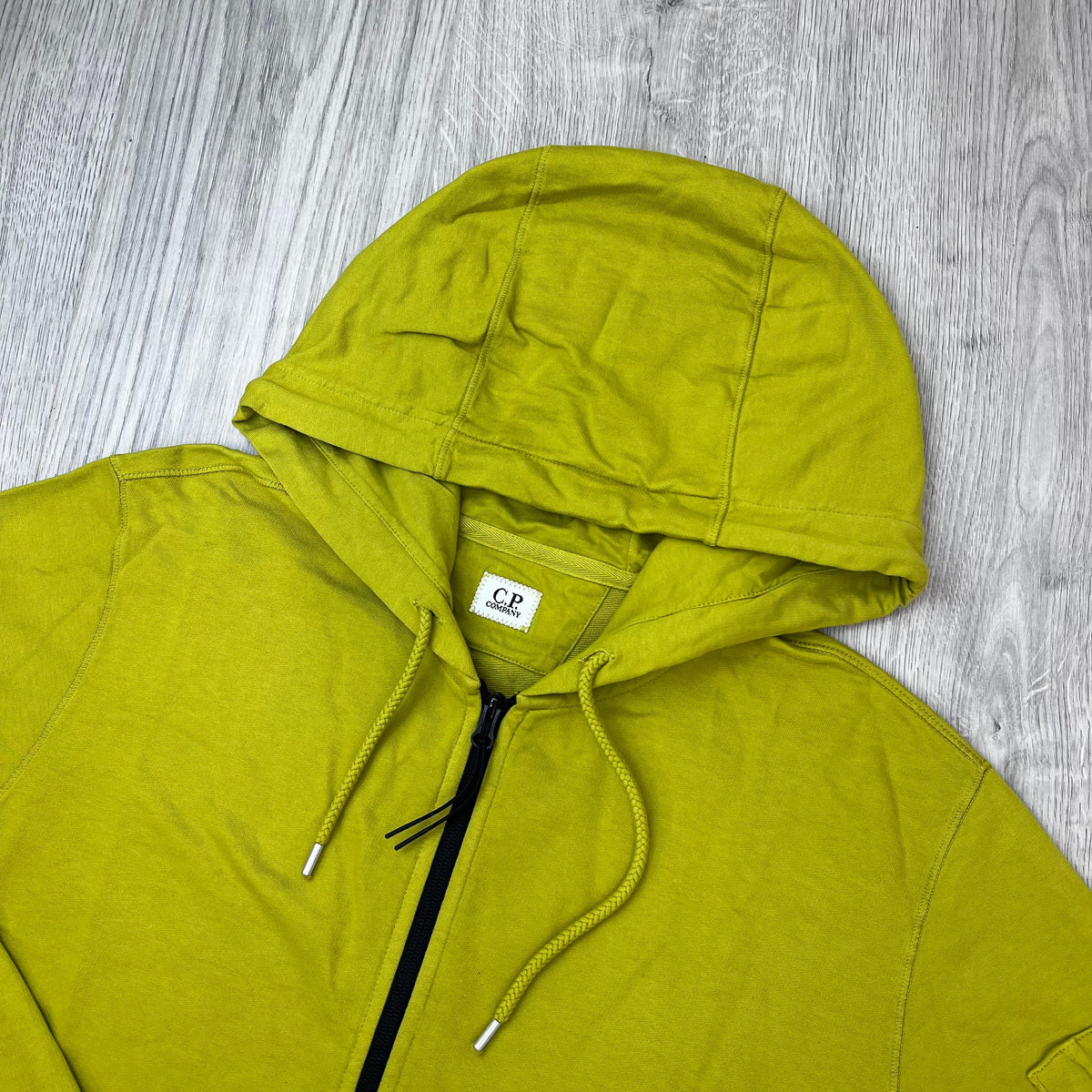 CP Company Light Fleece Zip Hoodie - Antique Moss