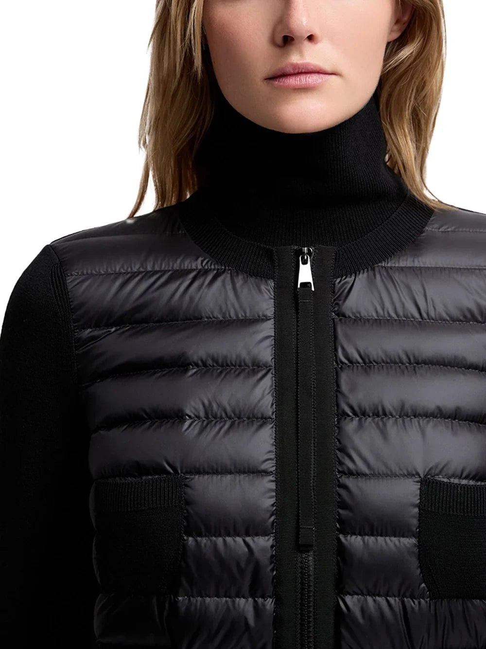 Moncler Merino Wool and Down-Padded Down Cardigan