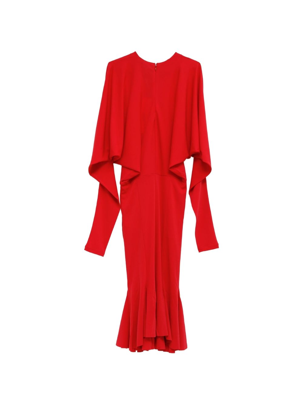 JACQUEMUS Batwing-Sleeve Jersey Dress — Red