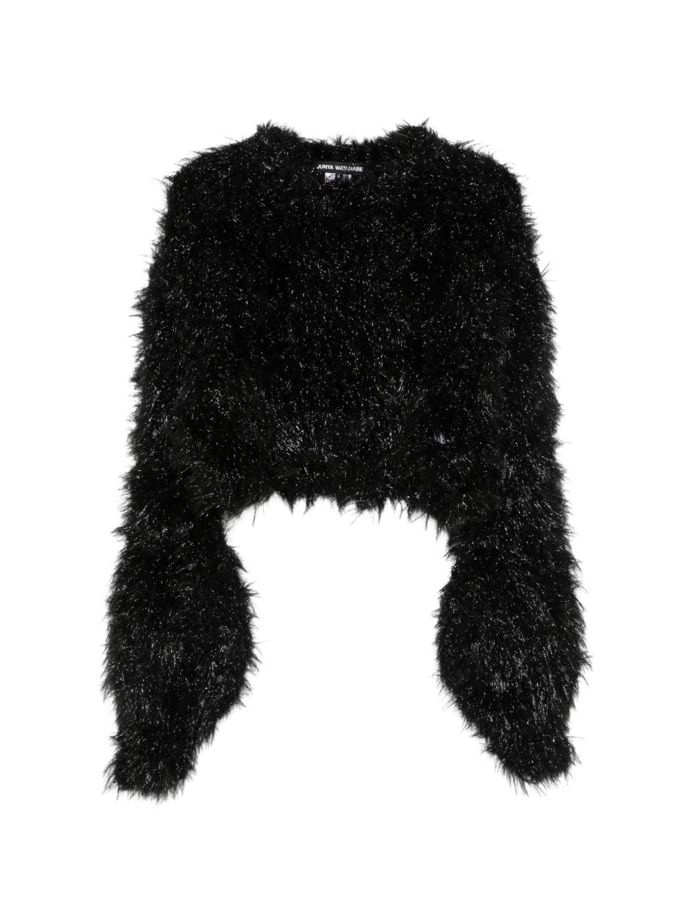 Junya Watanabe Metallic-Effect Textured Sweater — Black