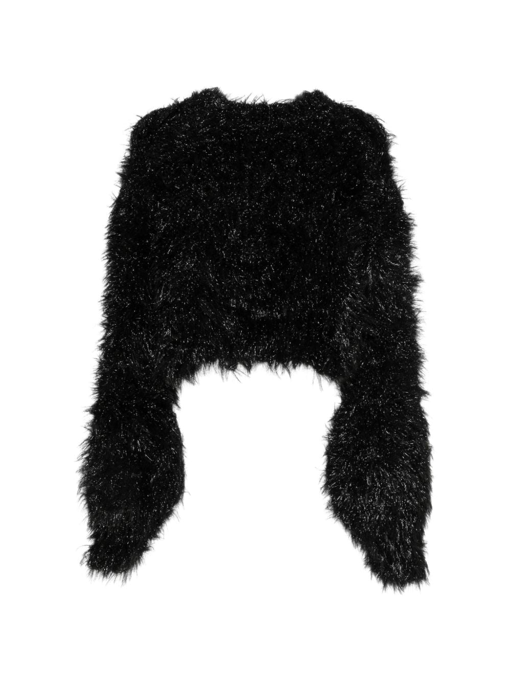 Junya Watanabe Metallic-Effect Textured Sweater — Black