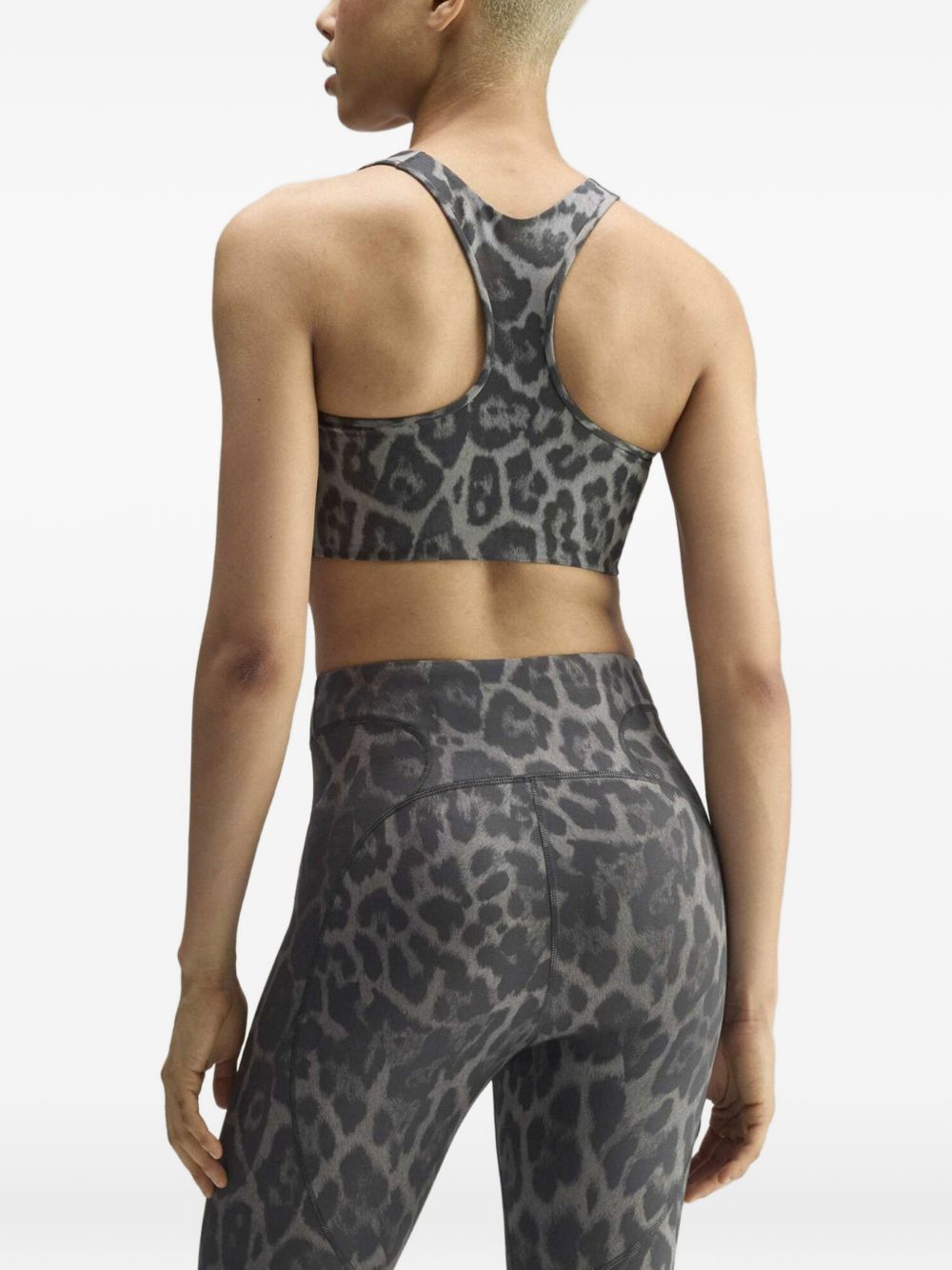 Adidas By Stella McCartney Leopard Print Tank Top — Grey