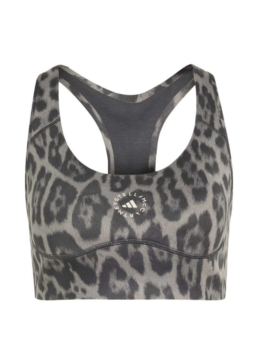Adidas By Stella McCartney Leopard Print Tank Top — Grey