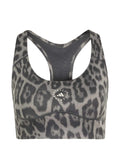 Adidas By Stella McCartney Leopard Print Tank Top — Grey