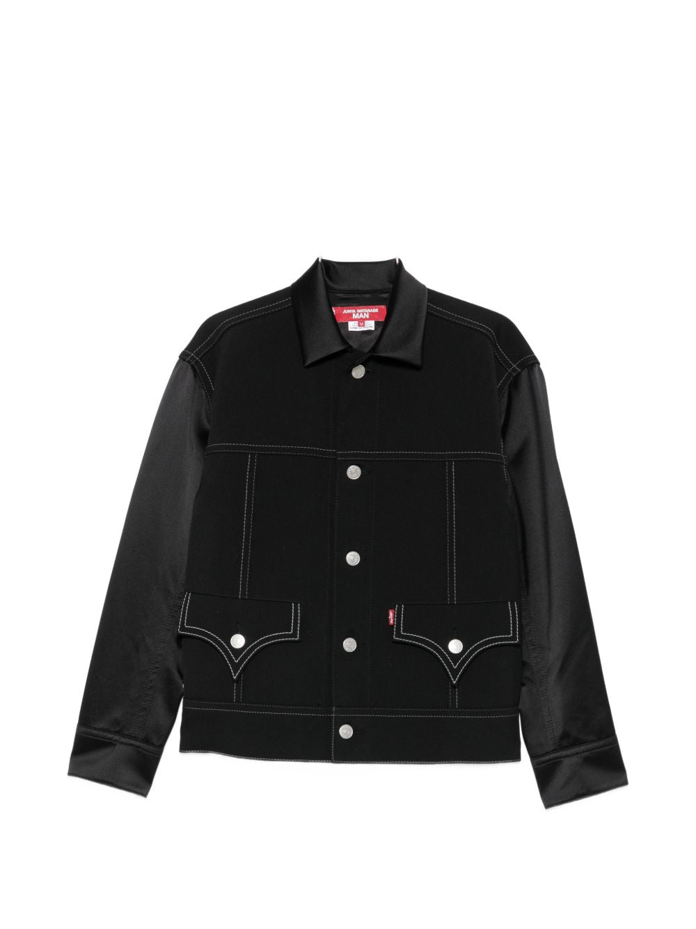 Junya Watanabe Wool Contrast Stitching Jacket — Black