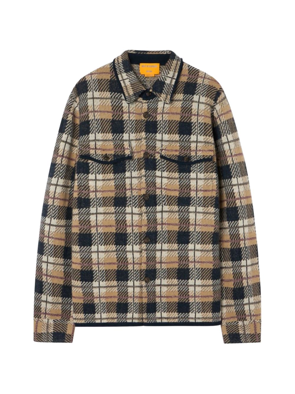 GUEST IN RESIDENCE Check Wool Shirt — Camel