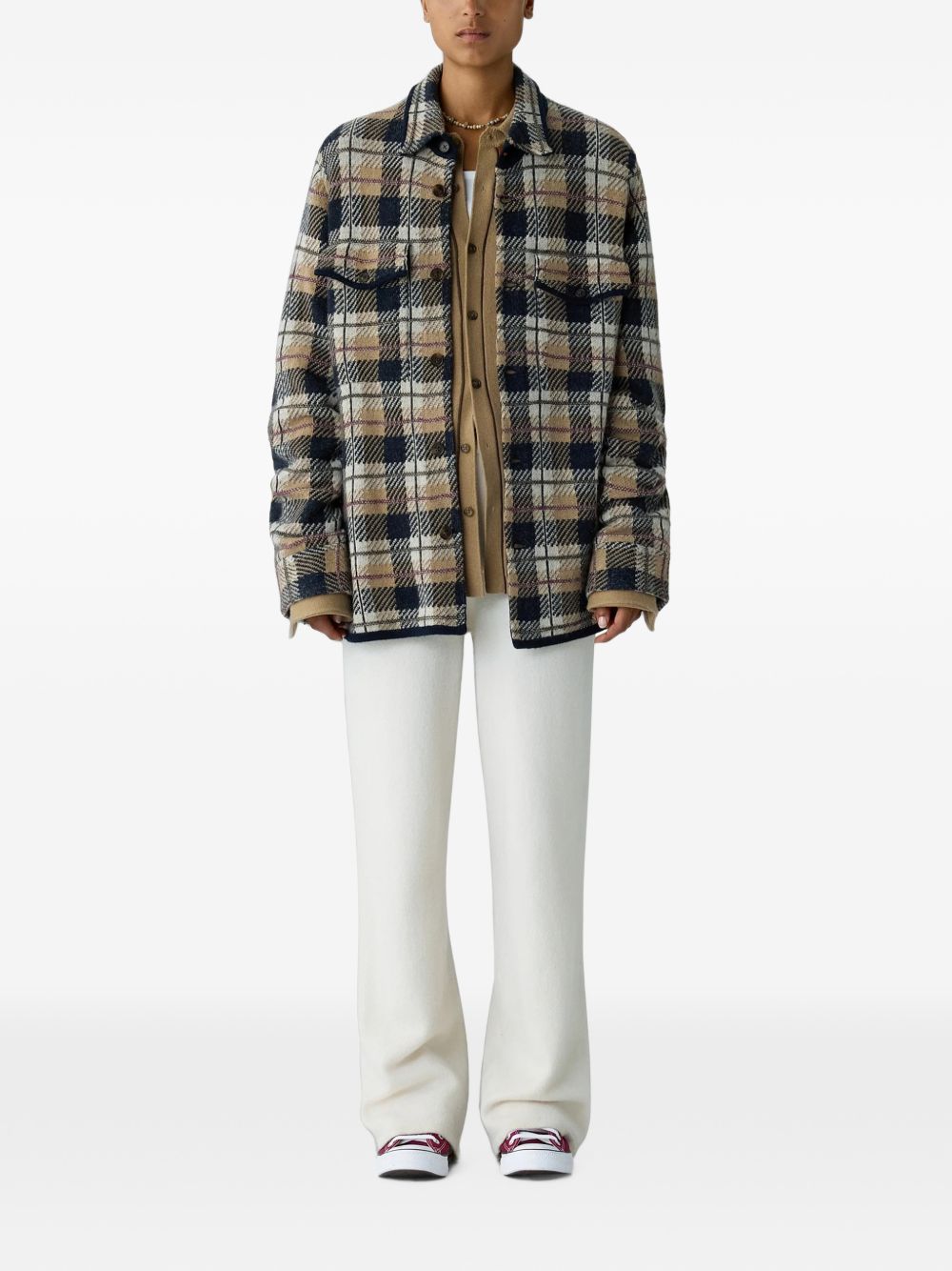 GUEST IN RESIDENCE Check Wool Shirt — Camel