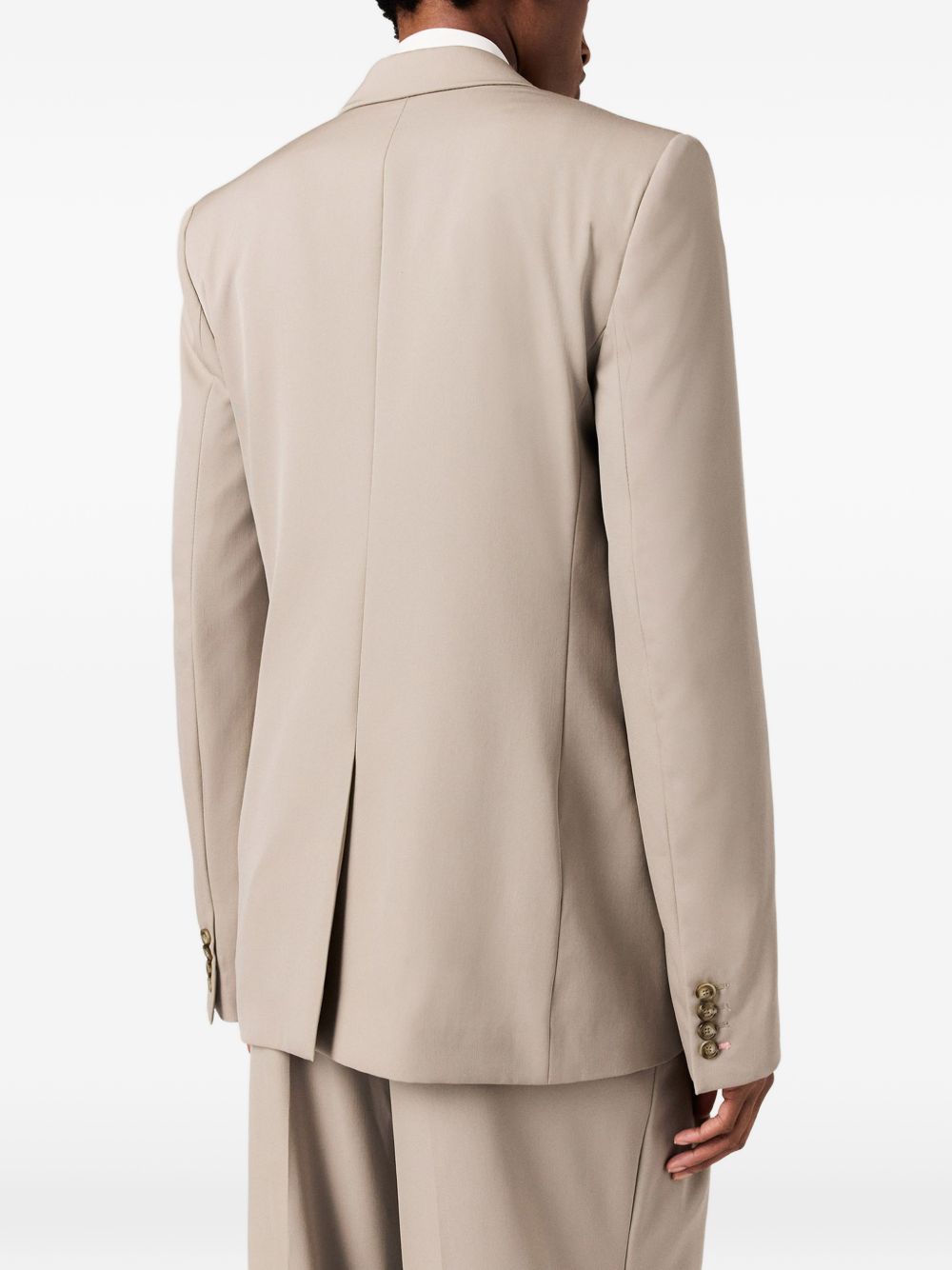 Stella McCartney Wool Double-Breasted Blazer — Beige
