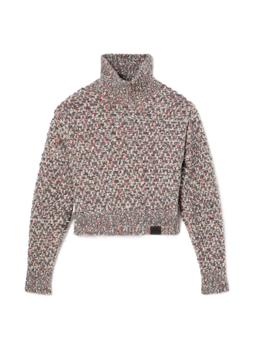 Stella McCartney Textured Knit Wool Blend Sweater — Grey