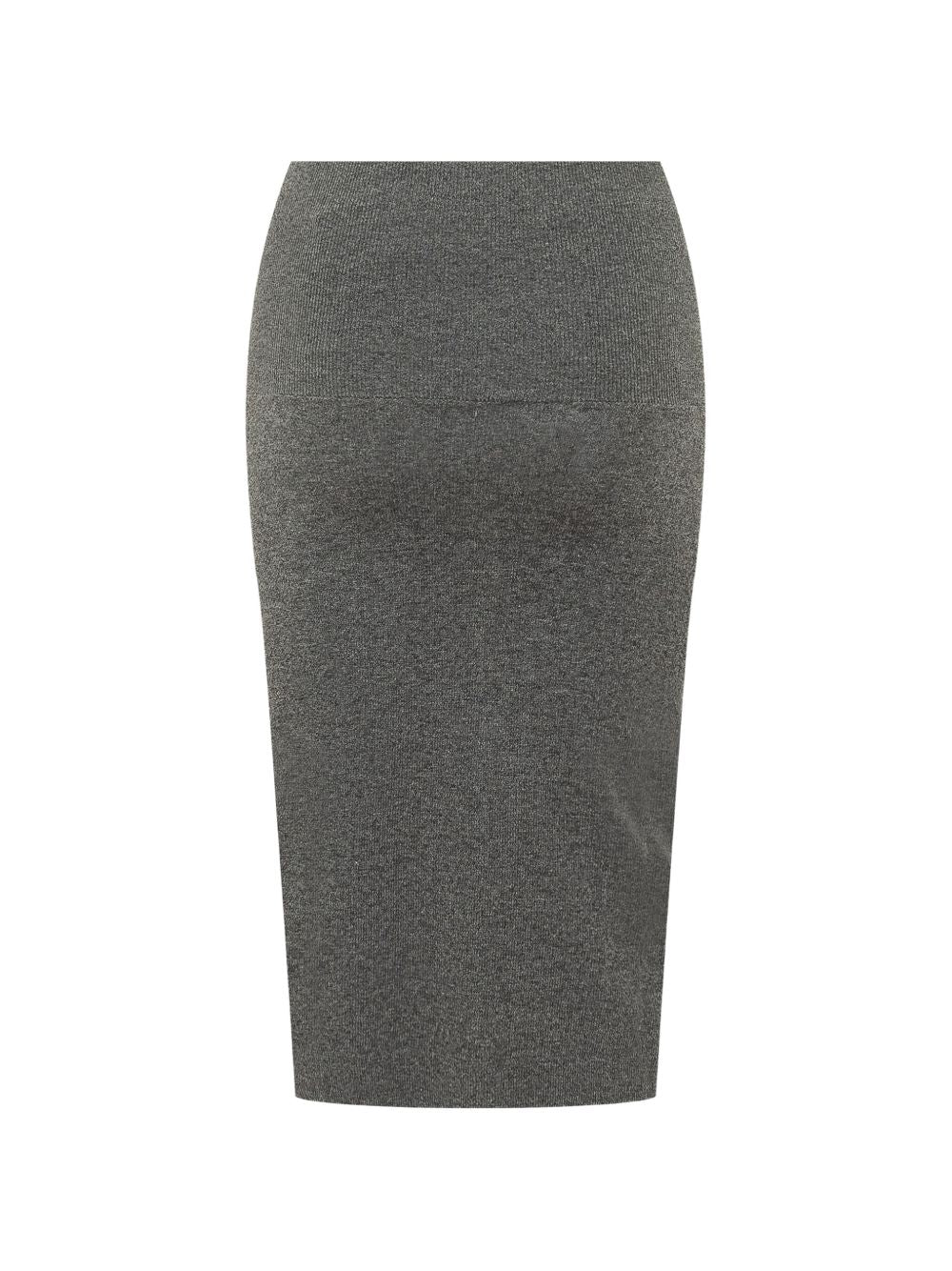 Stella McCartney Wool Knit Pencil Skirt — Grey