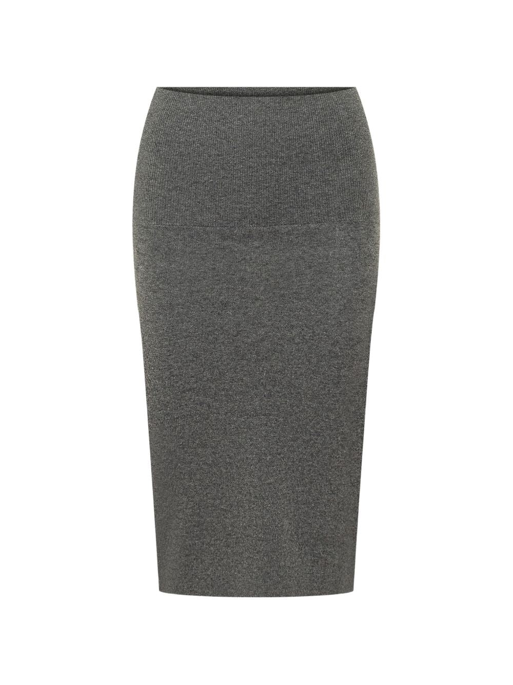 Stella McCartney Wool Knit Pencil Skirt — Grey