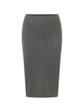 Stella McCartney Wool Knit Pencil Skirt — Grey