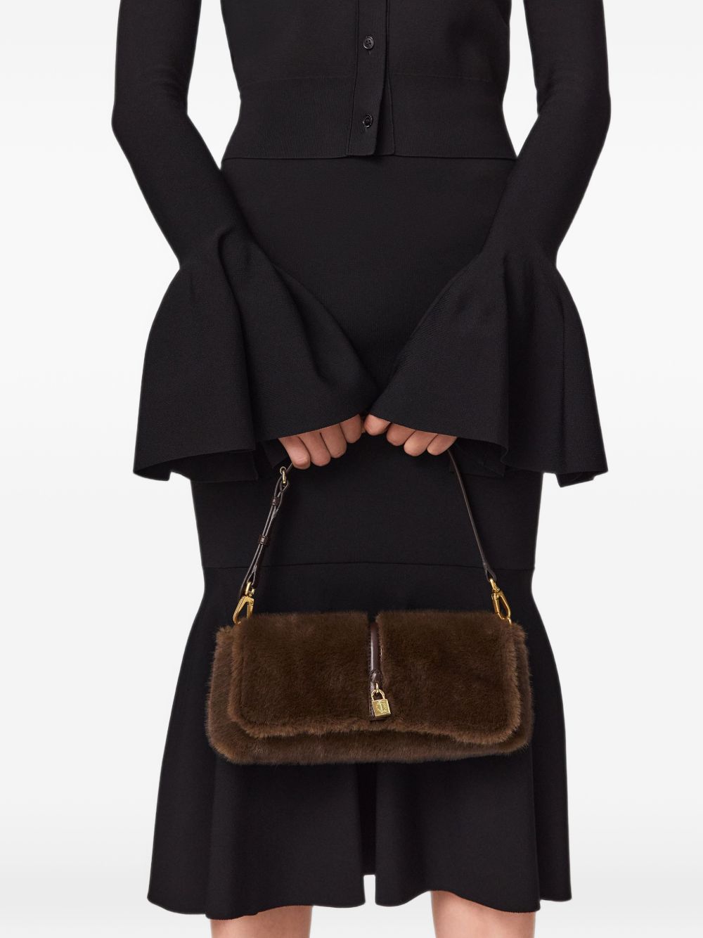 Stella McCartney Bell Sleeve Knit Cardigan — Black