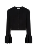 Stella McCartney Bell Sleeve Knit Cardigan — Black