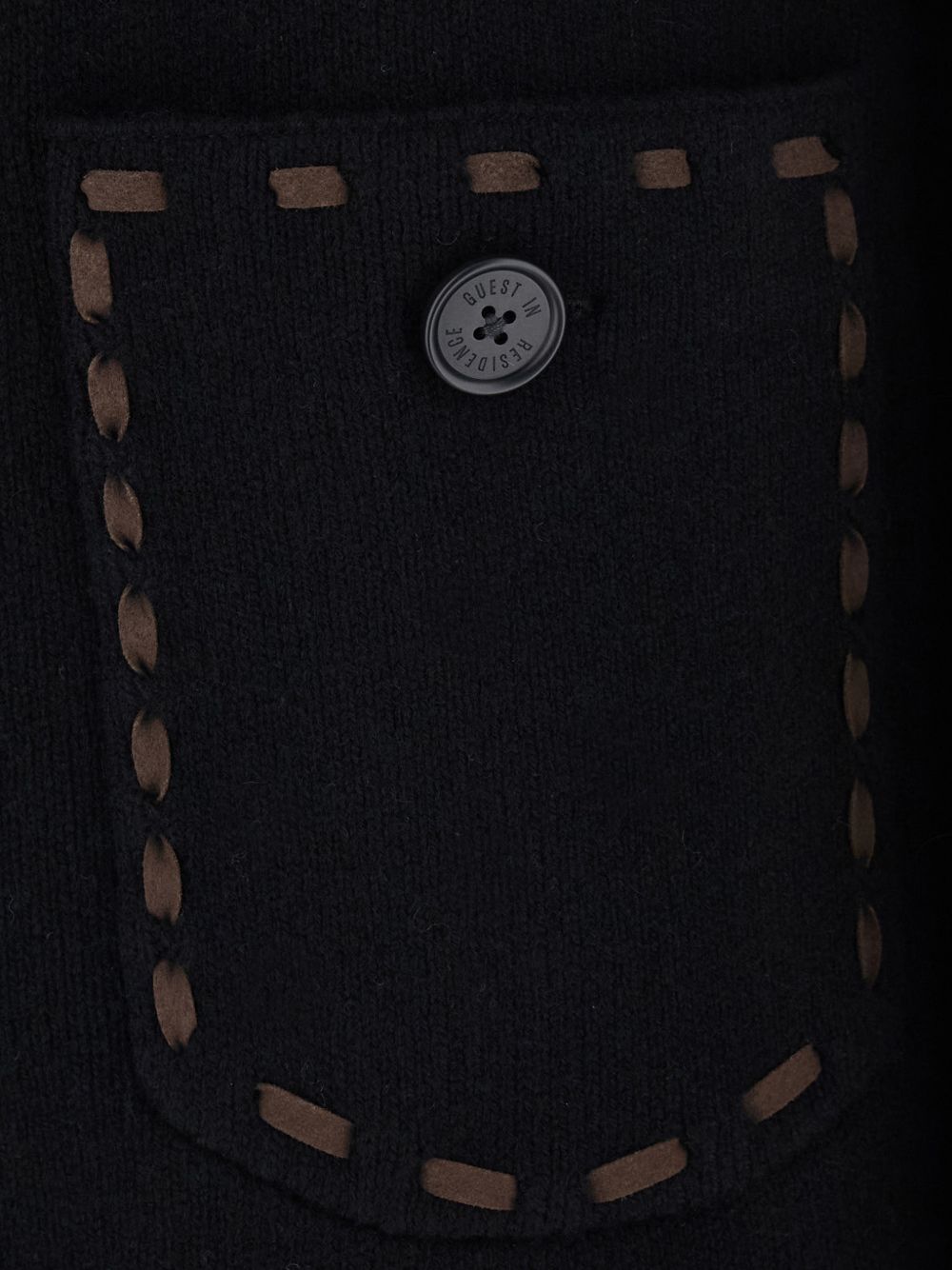GUEST IN RESIDENCE Fringed Cashmere & Wool Jacket — Black