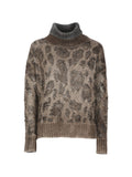 Avant Toi Cashmere Jacquard Turtleneck Sweater — Taupe