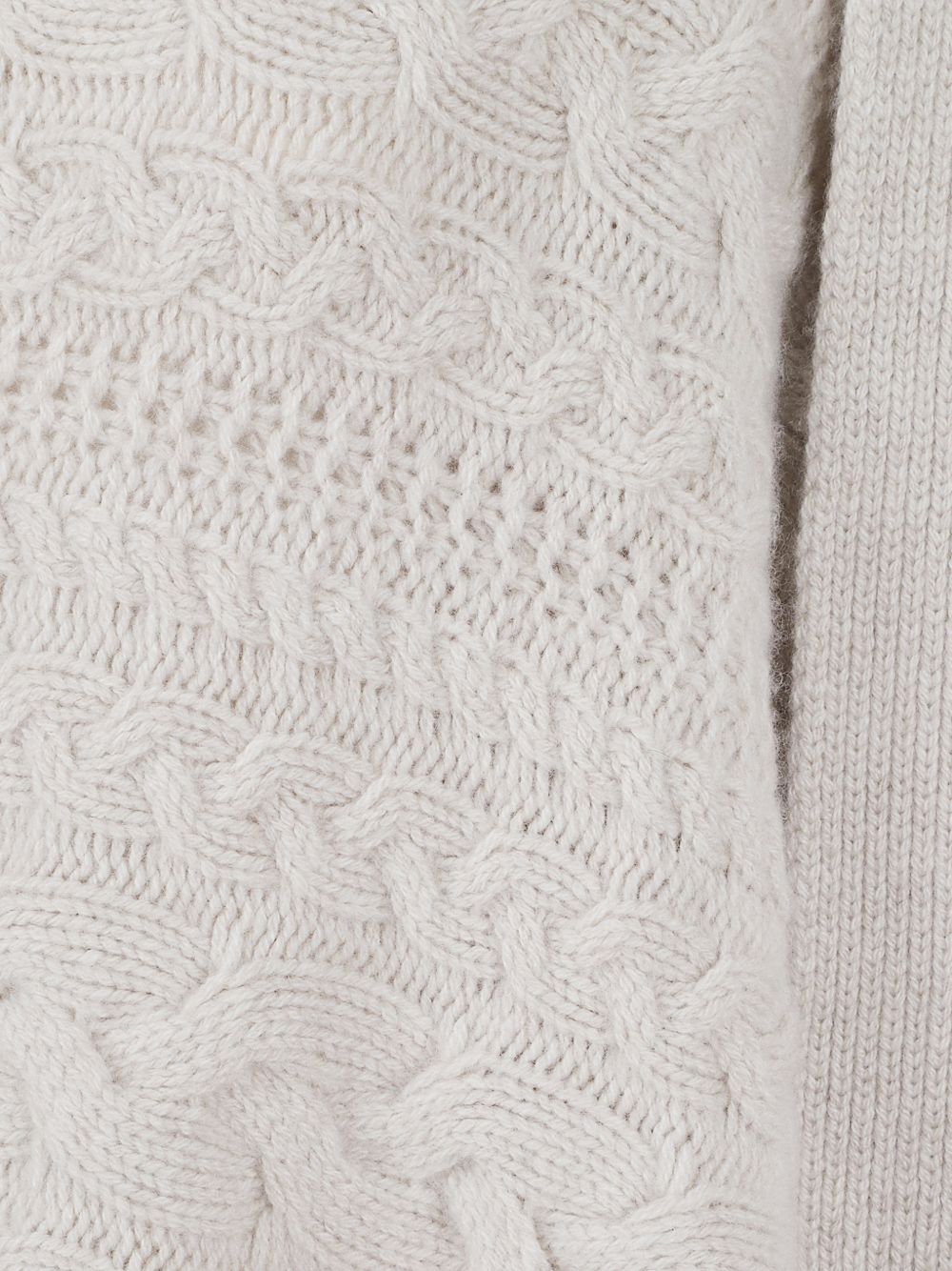 Ermanno Scervino Cable-Knit Cape — Cream
