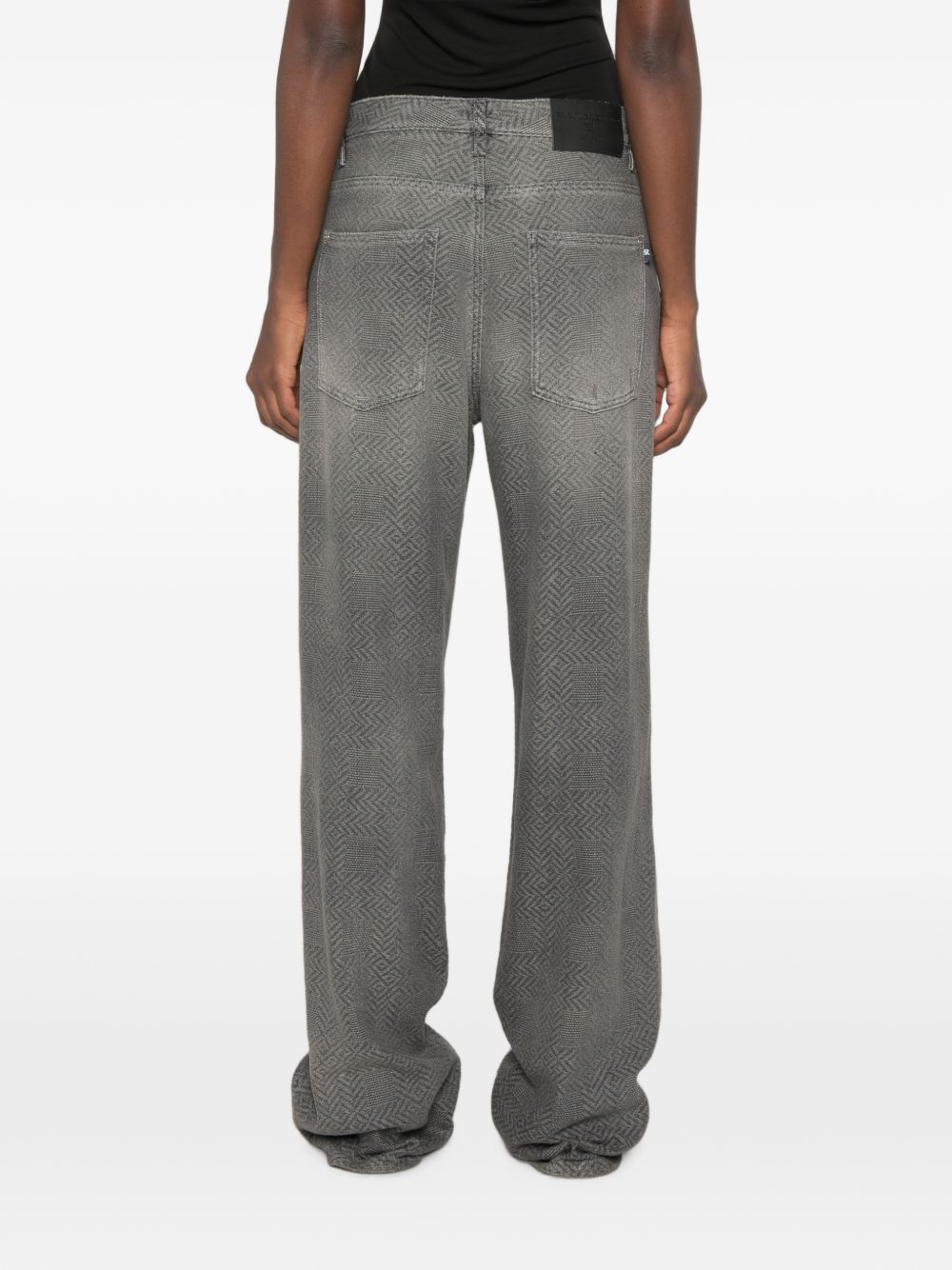 Ermanno Scervino Textured Baggy Jeans — Gray