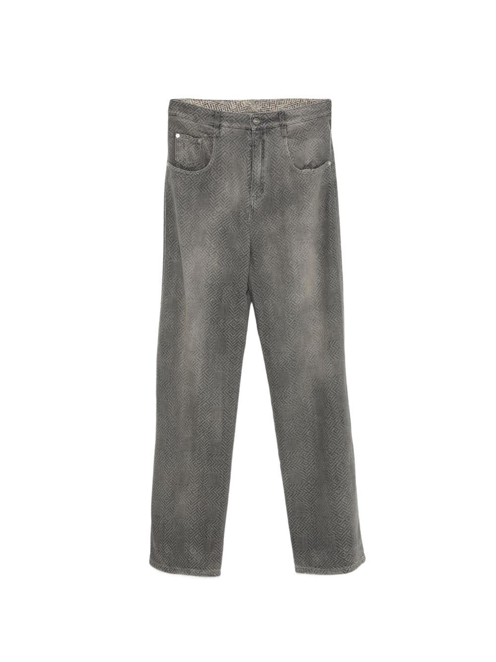 Ermanno Scervino Textured Baggy Jeans — Gray