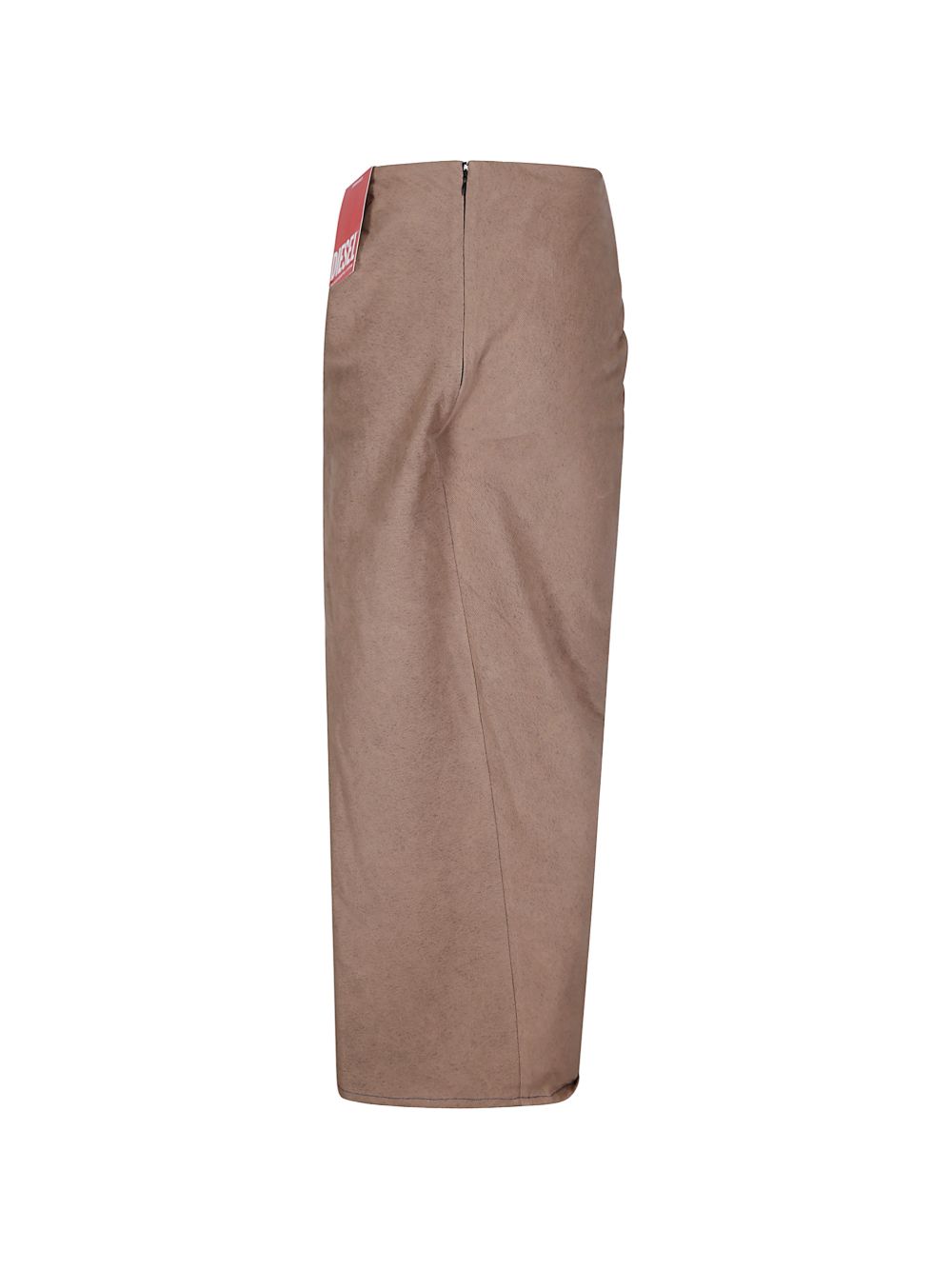 Diesel Draped Cotton Marl Skirt — Brown