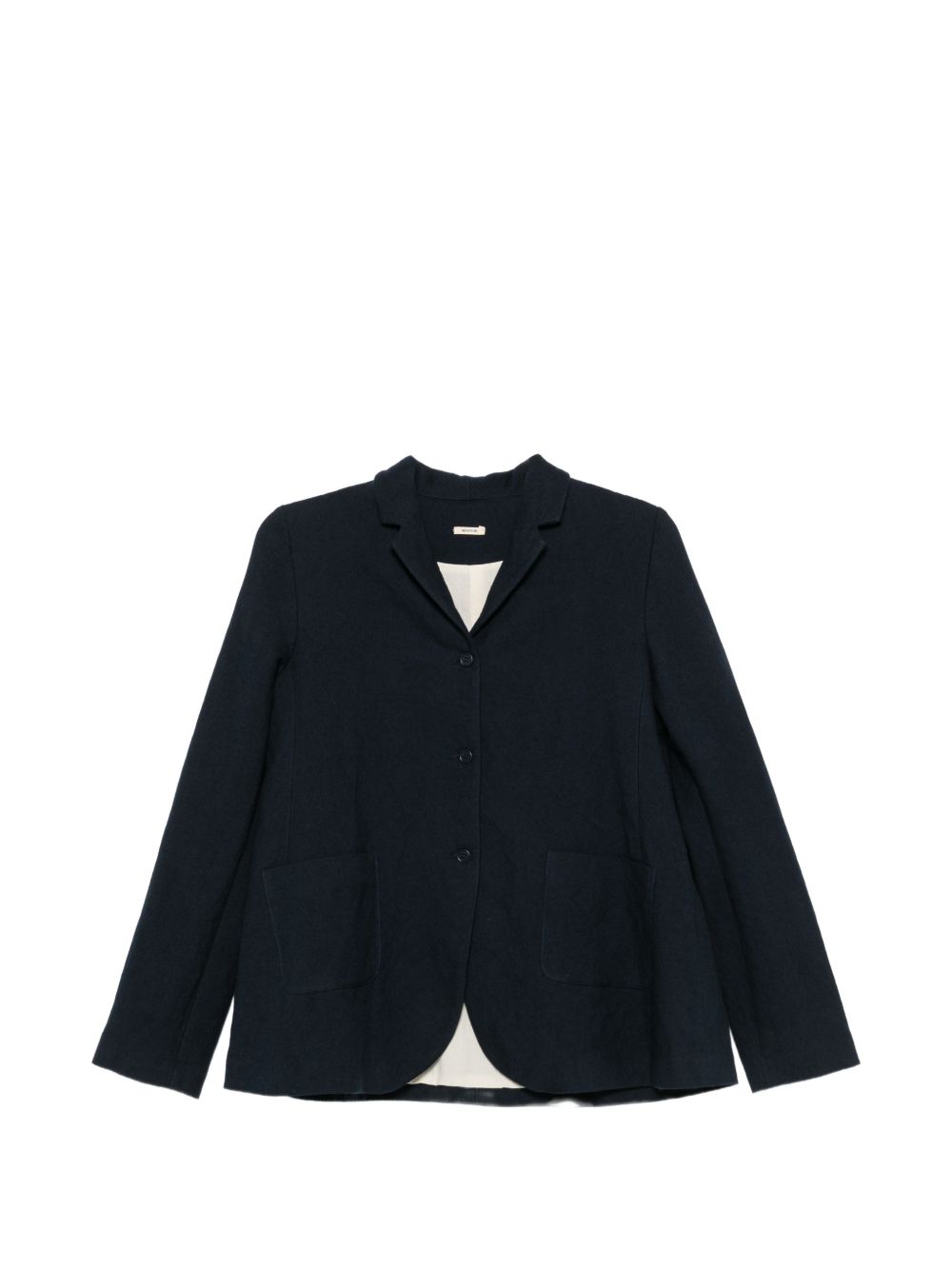 Apuntob Wool-Cotton Twill Blazer — Navy
