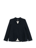 Apuntob Wool-Cotton Twill Blazer — Navy