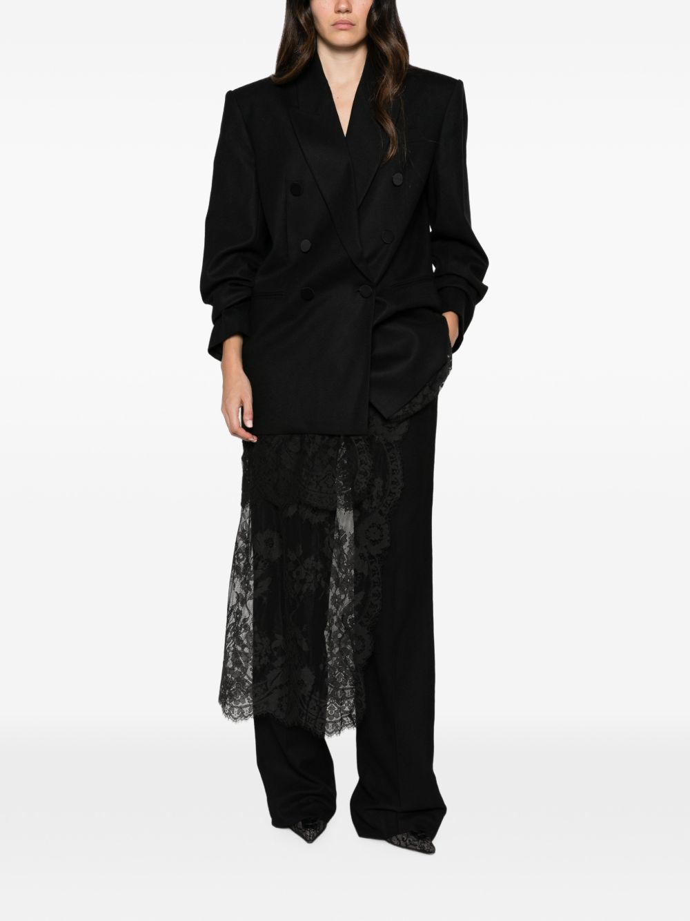 Zimmermann Wool Double-Breasted Blazer — Black