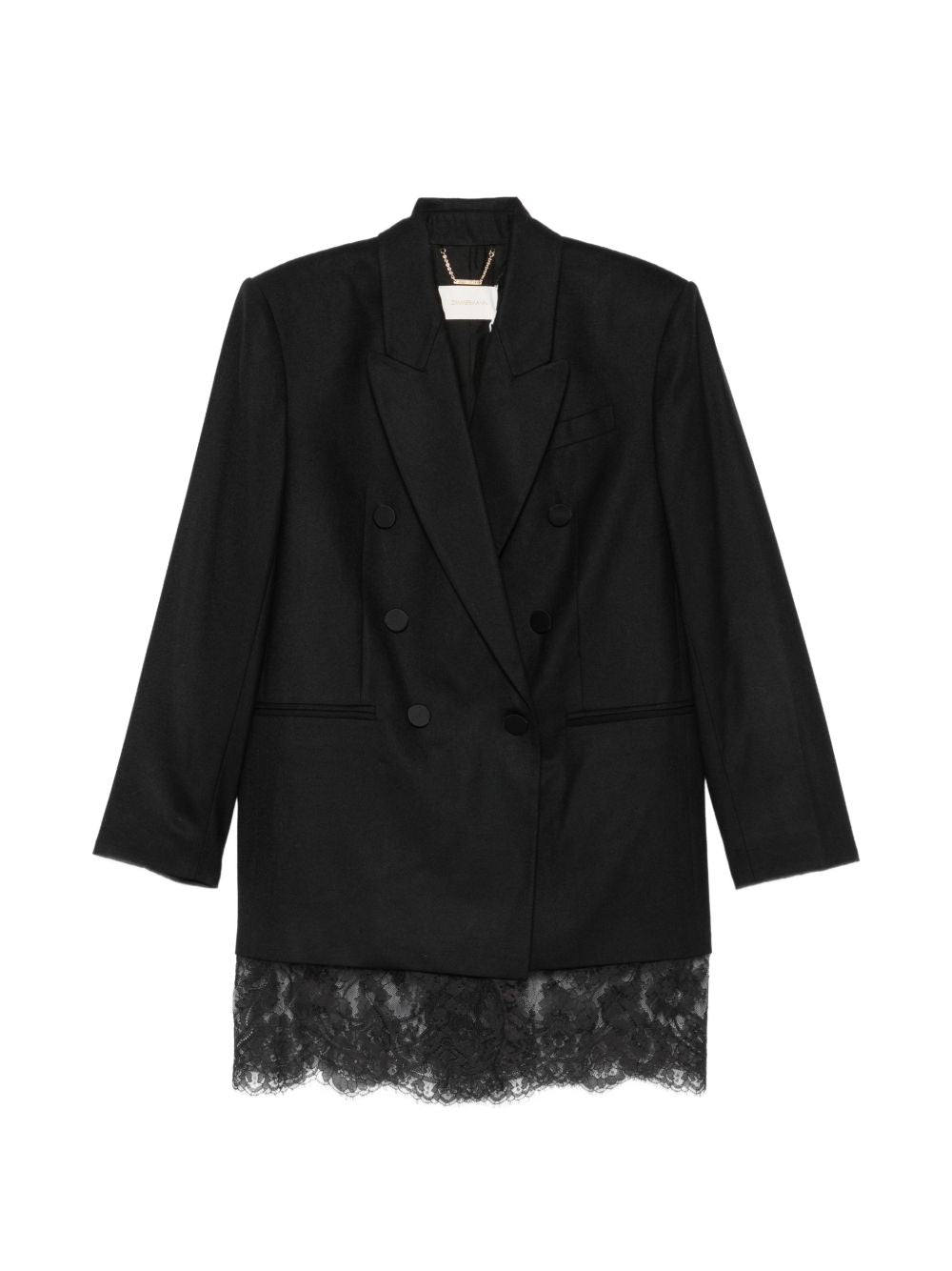 Zimmermann Wool Double-Breasted Blazer — Black