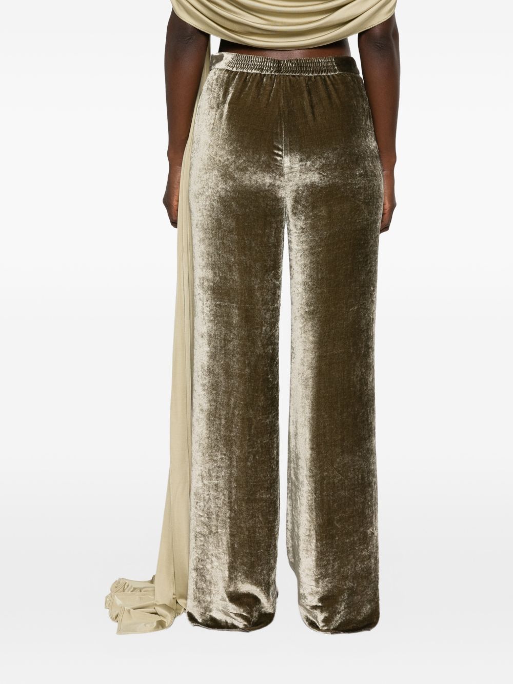 Etro Velvet Wide-Leg Trousers — Brown