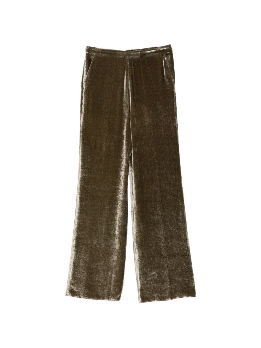 Etro Velvet Wide-Leg Trousers — Brown